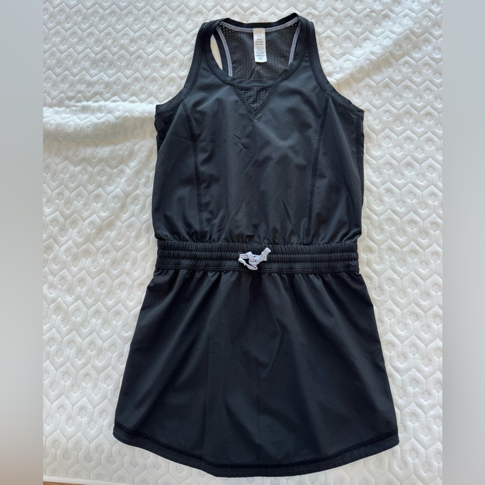Girls Ivivva Black Athletic Tank Romper Dress 8